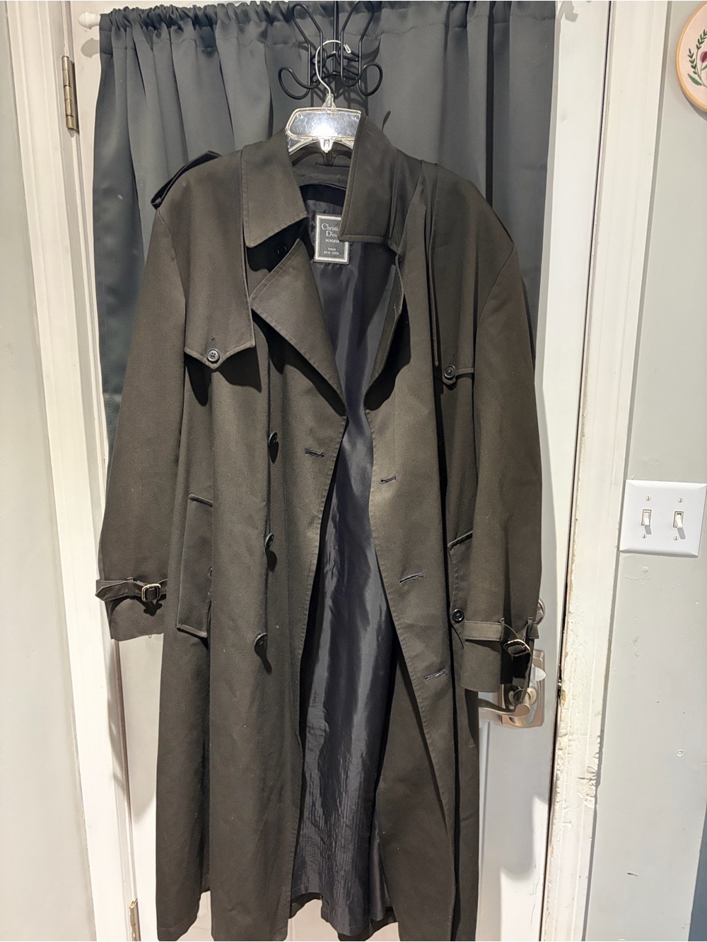 Dior Men's Olive Green Trench Coat